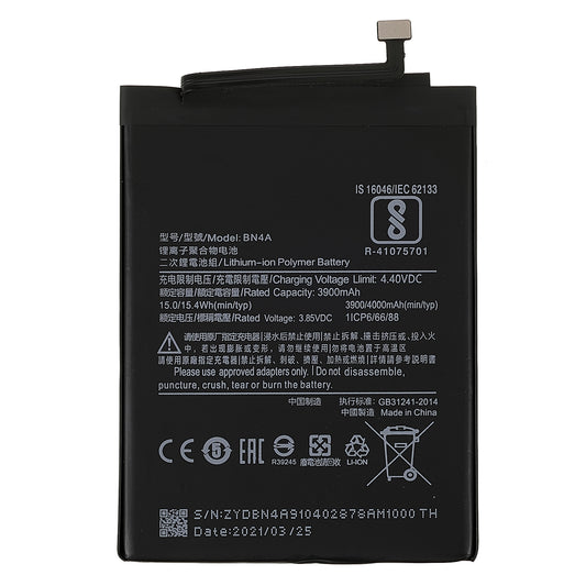 3.85V 3900mAh Battery Replacement (Encode: BN4A) (without Logo) for Xiaomi Redmi Note 7/Note 7 Pro (India)