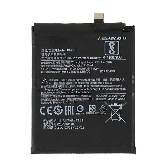 3.85V 3100mAh Battery Replacement (Encode: BM3K) (without Logo) for Xiaomi Mi Mix 3