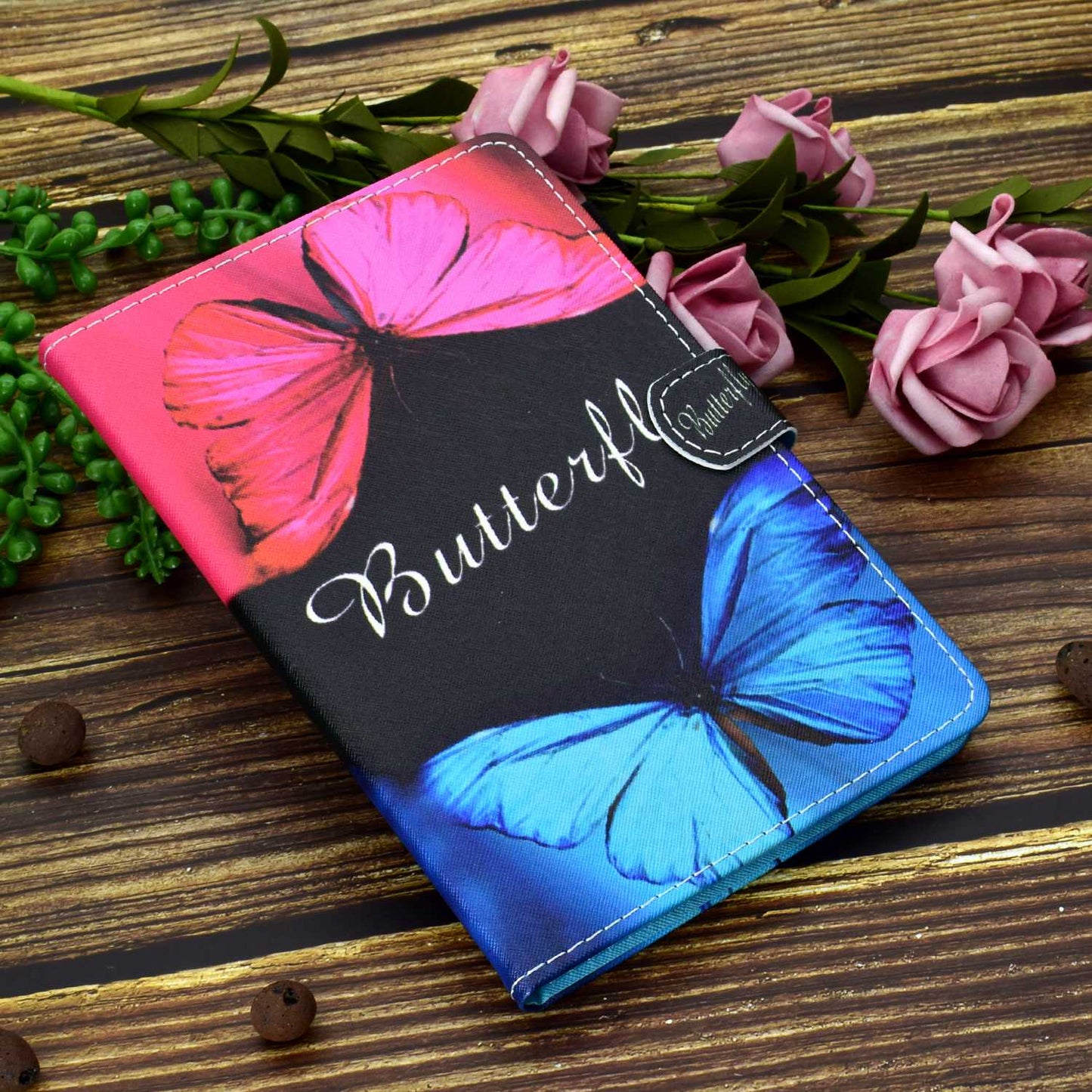 PU Leather Stand Tablet Case for Lenovo Tab M10 Plus (Gen 3), Stitching Pattern Printing Card Holder Cover