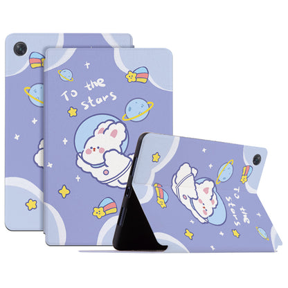 For Lenovo Tab M10 Plus (Gen 3) 10.6-inch Cartoon Pattern Printing PU Leather Adjustable Stand Tablet Case with Auto Wake/Sleep