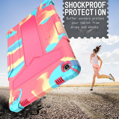 For Lenovo Tab M10 Plus (Gen 3) T-shaped Kickstand Shockproof Anti-fall PC + Silicone Tablet Case Protective Cover