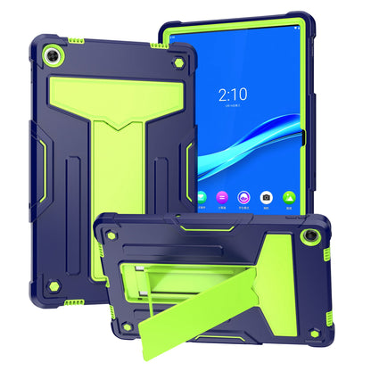 For Lenovo Tab M10 Plus (Gen 3) T-shaped Kickstand Shockproof Anti-fall PC + Silicone Tablet Case Protective Cover