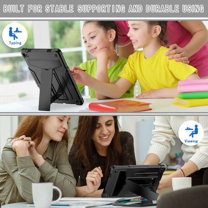 For Lenovo Tab M10 Plus (Gen 3) T-shaped Kickstand Shockproof Anti-fall PC + Silicone Tablet Case Protective Cover