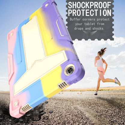 For Lenovo Tab M10 Plus (Gen 3) T-shaped Kickstand Shockproof Anti-fall PC + Silicone Tablet Case Protective Cover