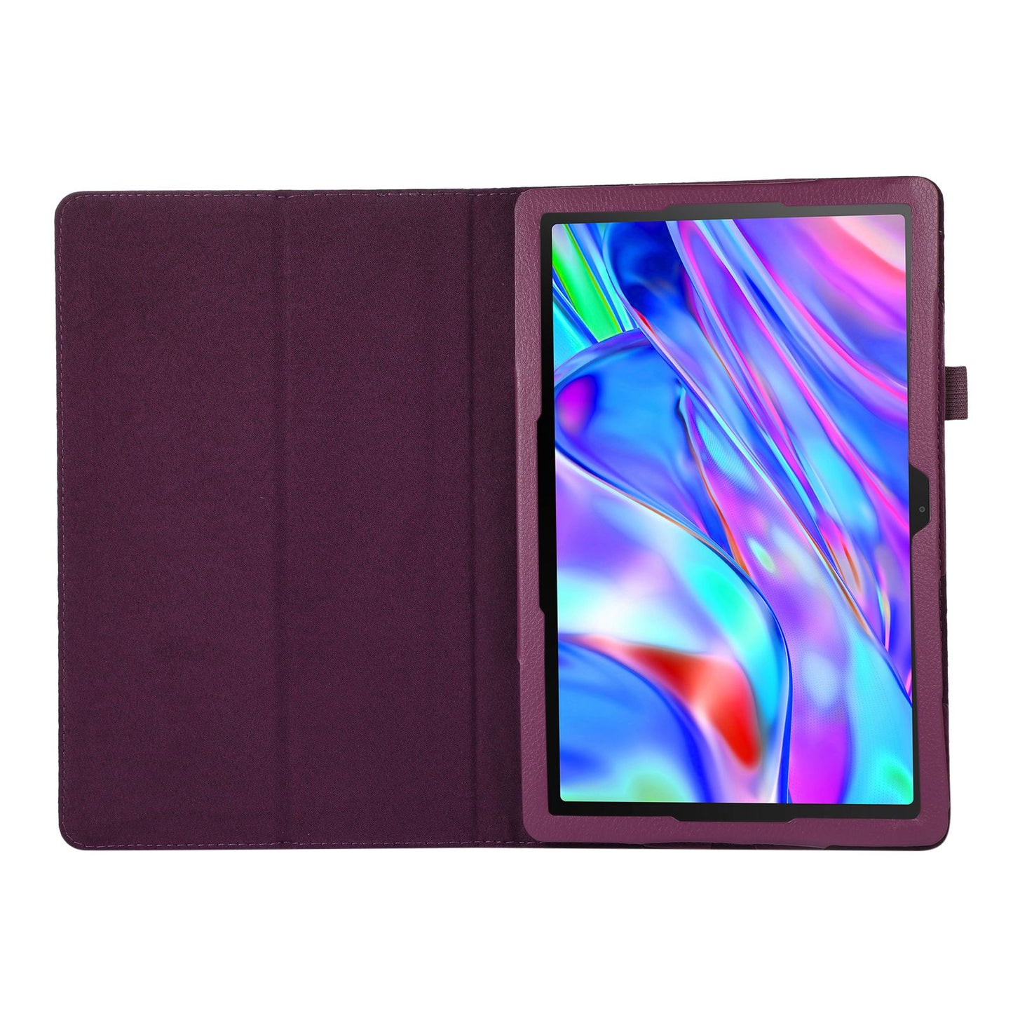 Shockproof Case for Lenovo Tab M10 Plus (Gen 3) Litchi Texture PU Leather Folio Flip Cover Folding Stand Tablet Case