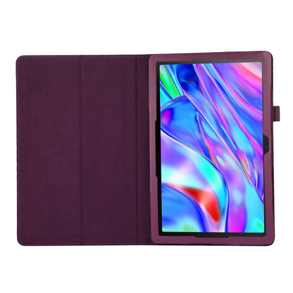 Shockproof Case for Lenovo Tab M10 Plus (Gen 3) Litchi Texture PU Leather Folio Flip Cover Folding Stand Tablet Case