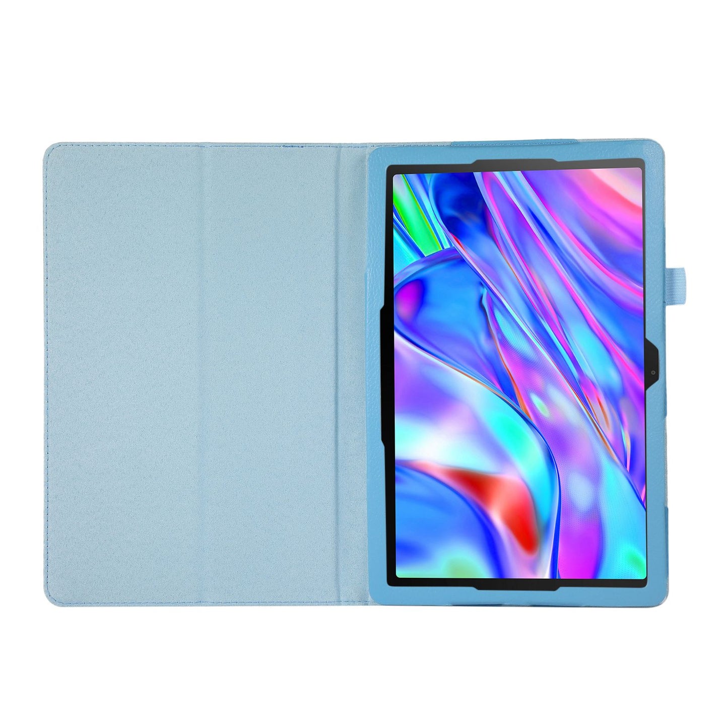 Shockproof Case for Lenovo Tab M10 Plus (Gen 3) Litchi Texture PU Leather Folio Flip Cover Folding Stand Tablet Case