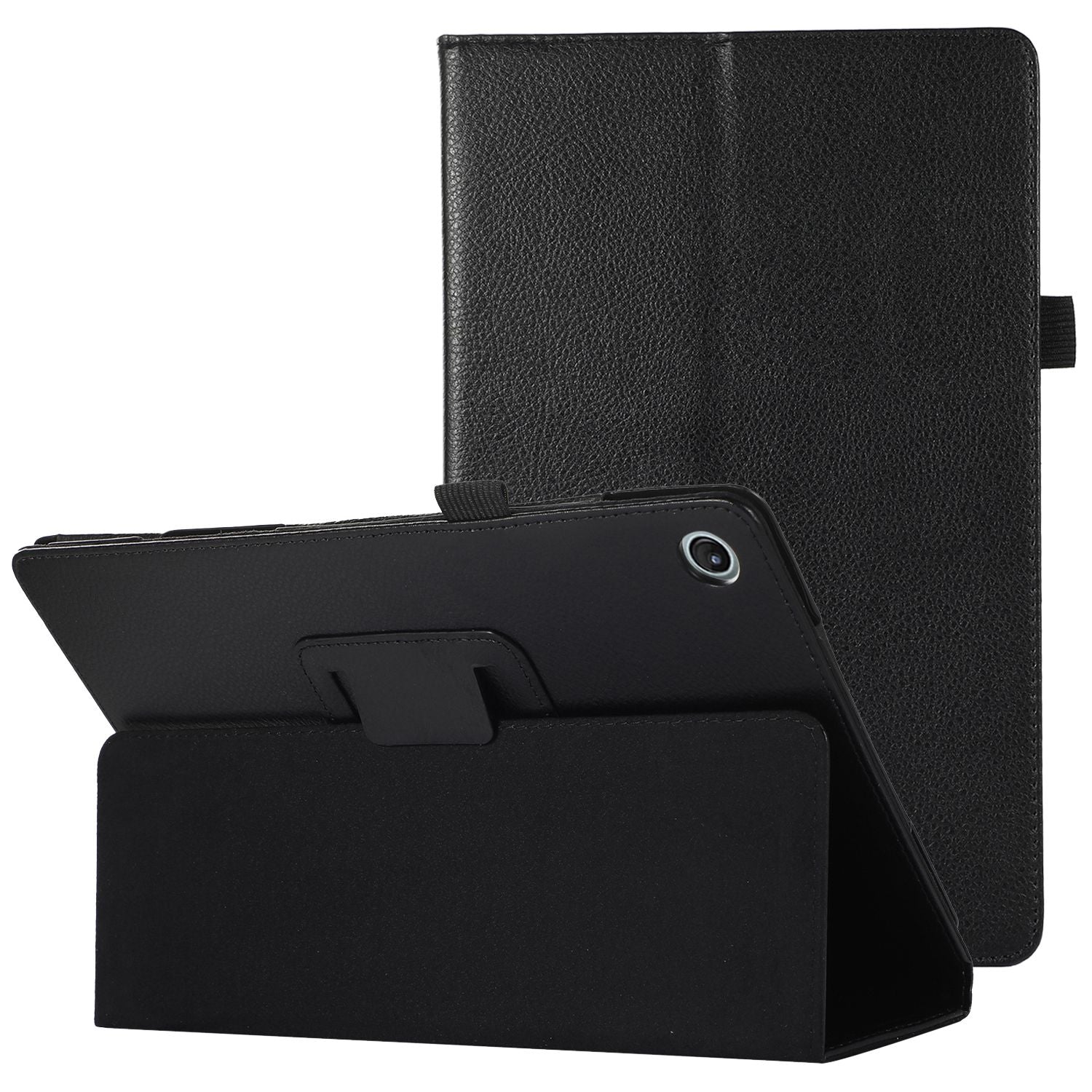 Shockproof Case for Lenovo Tab M10 Plus (Gen 3) Litchi Texture PU Leather Folio Flip Cover Folding Stand Tablet Case