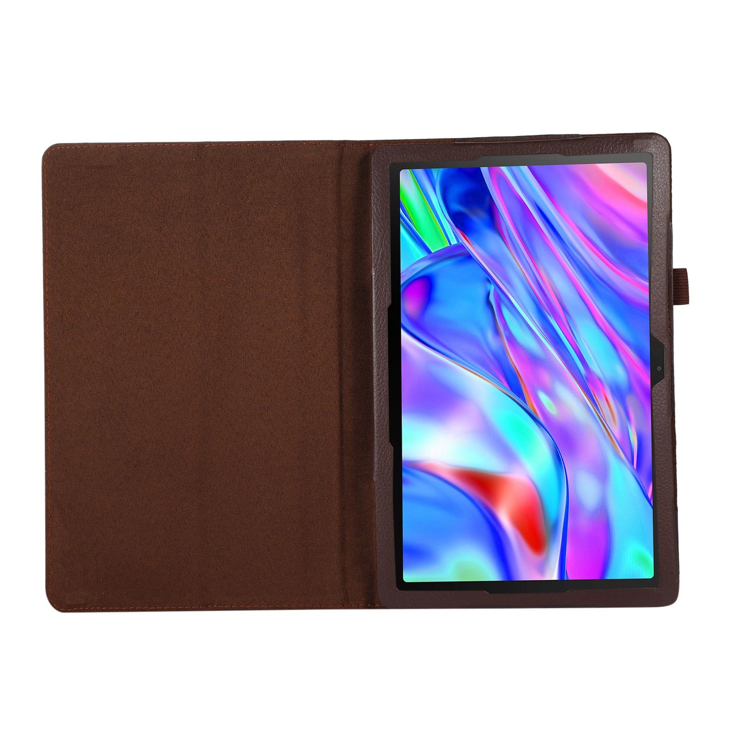 Shockproof Case for Lenovo Tab M10 Plus (Gen 3) Litchi Texture PU Leather Folio Flip Cover Folding Stand Tablet Case