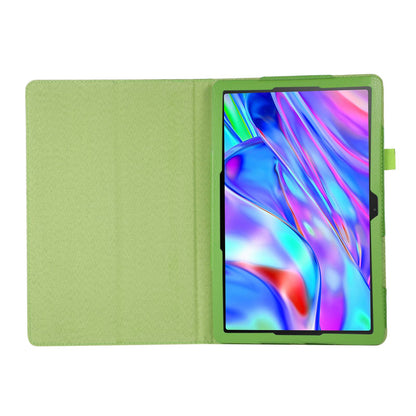 Shockproof Case for Lenovo Tab M10 Plus (Gen 3) Litchi Texture PU Leather Folio Flip Cover Folding Stand Tablet Case