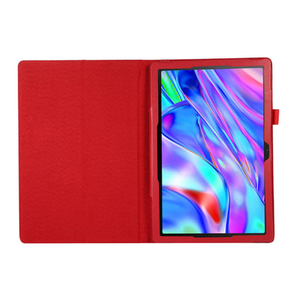 Shockproof Case for Lenovo Tab M10 Plus (Gen 3) Litchi Texture PU Leather Folio Flip Cover Folding Stand Tablet Case