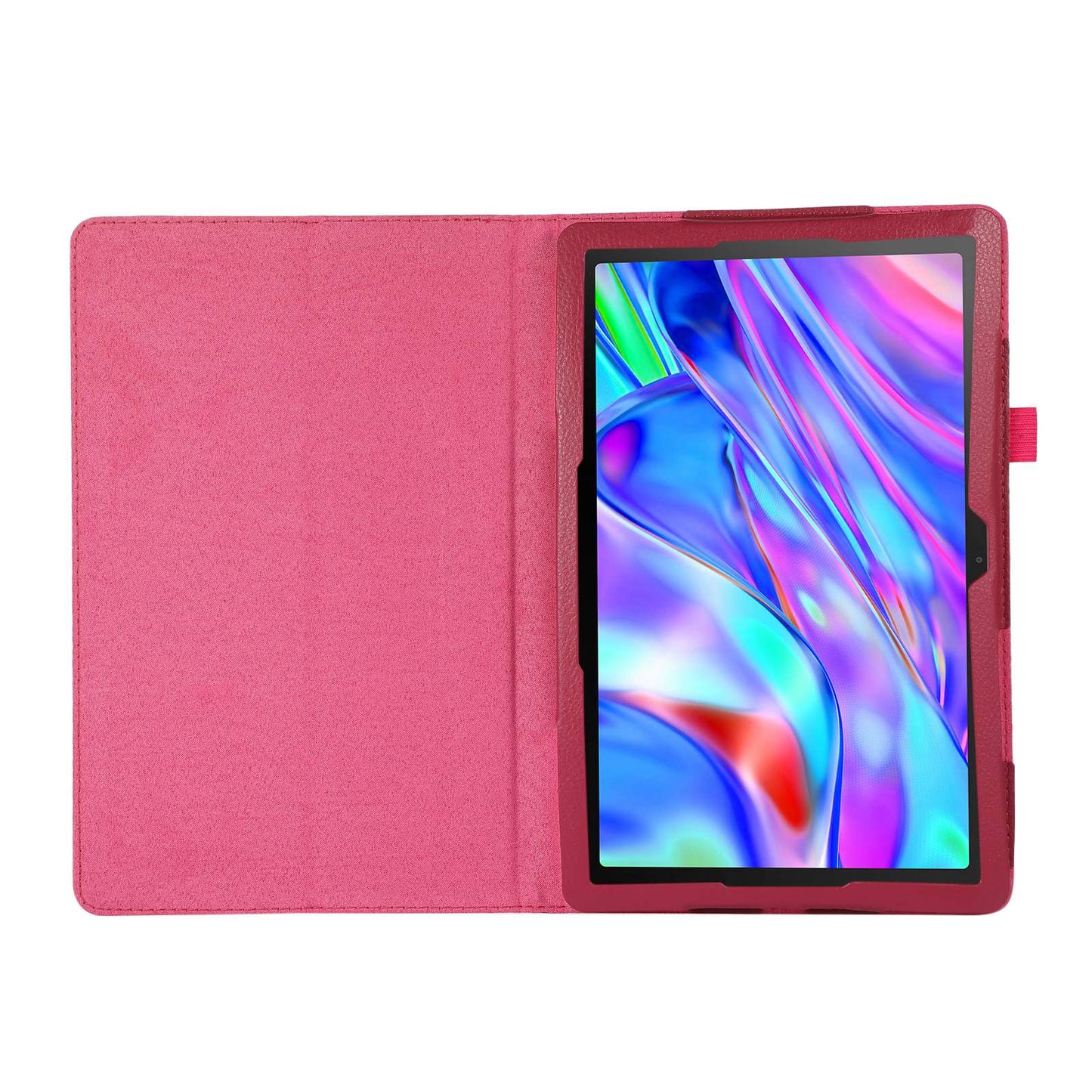 Shockproof Case for Lenovo Tab M10 Plus (Gen 3) Litchi Texture PU Leather Folio Flip Cover Folding Stand Tablet Case