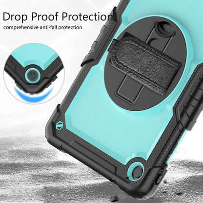 For Lenovo Tab M10 Plus (Gen 3) 125FU/128FU Silicone+PC Protective Case with Shoulder Strap Anti-Scratch Cover Shockproof Portable Tablet Kickstand Case