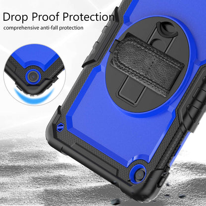 For Lenovo Tab M10 Plus (Gen 3) 125FU/128FU Silicone+PC Protective Case with Shoulder Strap Anti-Scratch Cover Shockproof Portable Tablet Kickstand Case