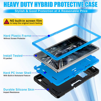 For Lenovo Tab M10 Plus (Gen 3) 125FU/128FU Protective Case Robot Pattern Silicone+PC Tablet Anti-Scratch Cover Shockproof Portable Kickstand Case