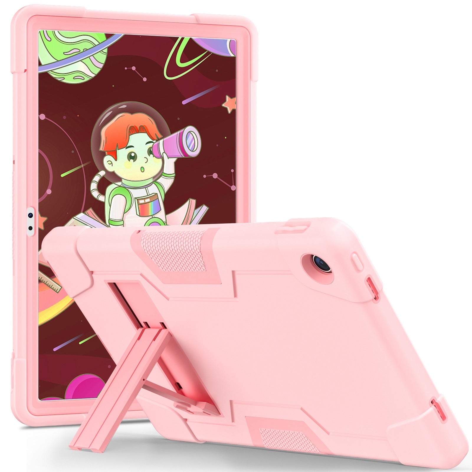 For Lenovo Tab M10 Plus (Gen 3) 125FU/128FU Protective Case Robot Pattern Silicone+PC Tablet Anti-Scratch Cover Shockproof Portable Kickstand Case