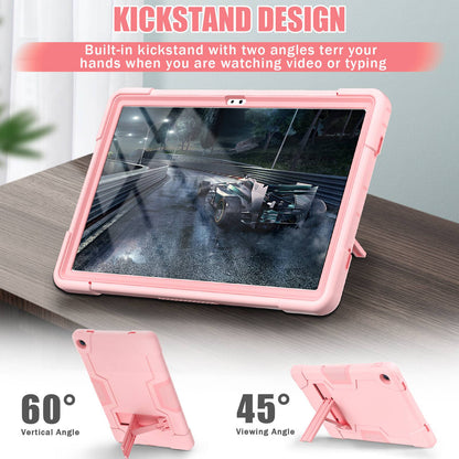 For Lenovo Tab M10 Plus (Gen 3) 125FU/128FU Protective Case Robot Pattern Silicone+PC Tablet Anti-Scratch Cover Shockproof Portable Kickstand Case