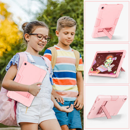 For Lenovo Tab M10 Plus (Gen 3) 125FU/128FU Protective Case Robot Pattern Silicone+PC Tablet Anti-Scratch Cover Shockproof Portable Kickstand Case