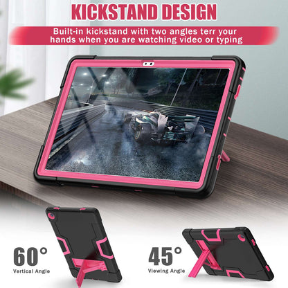 For Lenovo Tab M10 Plus (Gen 3) 125FU/128FU Protective Case Robot Pattern Silicone+PC Tablet Anti-Scratch Cover Shockproof Portable Kickstand Case