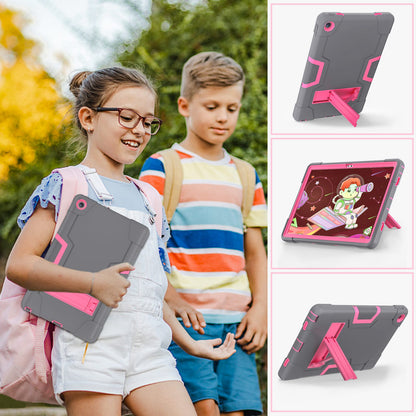 For Lenovo Tab M10 Plus (Gen 3) 125FU/128FU Protective Case Robot Pattern Silicone+PC Tablet Anti-Scratch Cover Shockproof Portable Kickstand Case