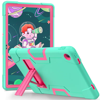 For Lenovo Tab M10 Plus (Gen 3) 125FU/128FU Protective Case Robot Pattern Silicone+PC Tablet Anti-Scratch Cover Shockproof Portable Kickstand Case