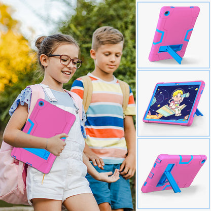 For Lenovo Tab M10 Plus (Gen 3) 125FU/128FU Protective Case Robot Pattern Silicone+PC Tablet Anti-Scratch Cover Shockproof Portable Kickstand Case