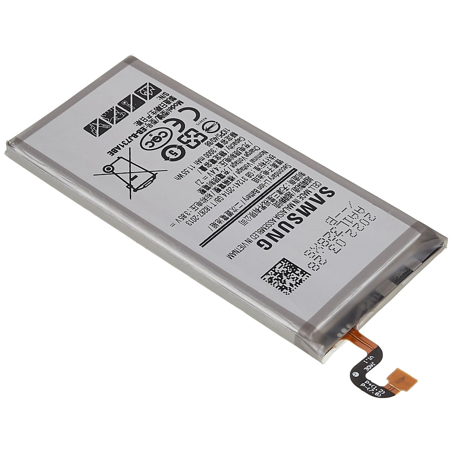 3.85V 3000mAh High Capacity Phone Battery for Samsung Galaxy J7+ (2017) Replacement Assembly Battery EB-BJ731ABE