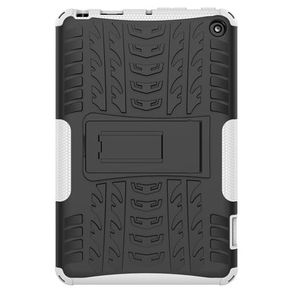 For Amazon Fire 7 (2022) Tire Texture Anti-Slip Case Drop Protection Hybrid PC+TPU Heavy Duty Cover with Stand