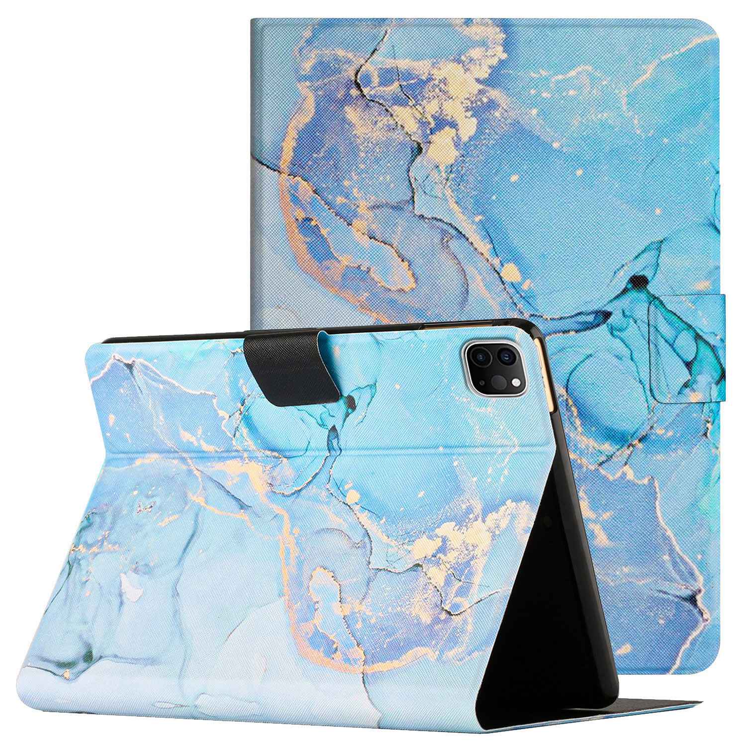 For iPad Pro 11-inch (2018) / (2020) / iPad Air (2022) / (2020) Marble Pattern PU Leather Tablet Case Auto Wake / Sleep Cover with Stand Card Holder