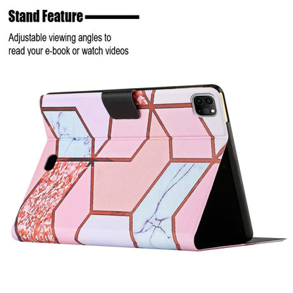 For iPad Pro 11-inch (2018) / (2020) / iPad Air (2022) / (2020) Marble Pattern PU Leather Tablet Case Auto Wake / Sleep Cover with Stand Card Holder