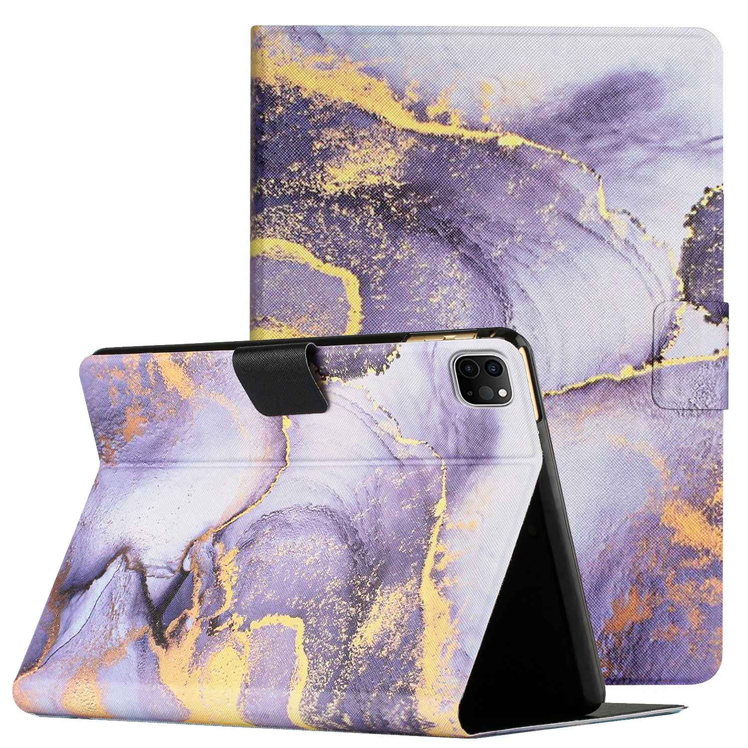 For iPad Pro 11-inch (2018) / (2020) / iPad Air (2022) / (2020) Marble Pattern PU Leather Tablet Case Auto Wake / Sleep Cover with Stand Card Holder