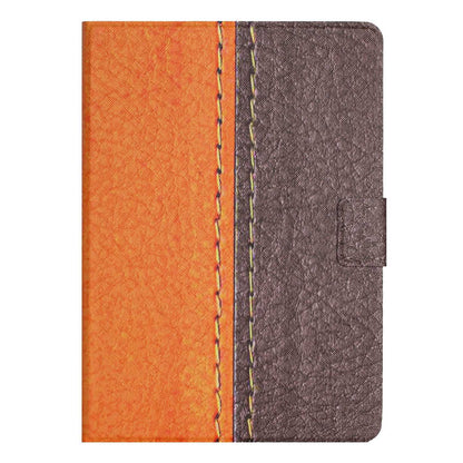 PU Leather Stand Case for Lenovo Tab P11 TB-J606F / Tab P11 5G, Bi-color Splicing Card Slots Protective Tablet Cover