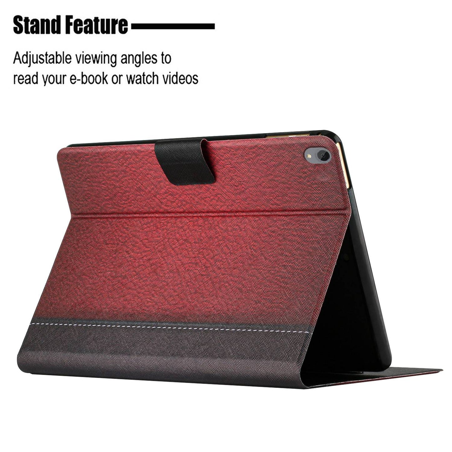 PU Leather Stand Case for Lenovo Tab P11 TB-J606F / Tab P11 5G, Bi-color Splicing Card Slots Protective Tablet Cover