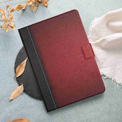 PU Leather Stand Case for Lenovo Tab P11 TB-J606F / Tab P11 5G, Bi-color Splicing Card Slots Protective Tablet Cover