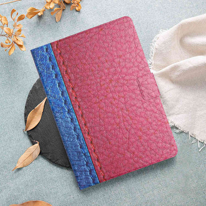 PU Leather Stand Case for Lenovo Tab P11 TB-J606F / Tab P11 5G, Bi-color Splicing Card Slots Protective Tablet Cover