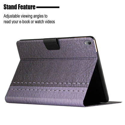 PU Leather Stand Case for Lenovo Tab P11 TB-J606F / Tab P11 5G, Bi-color Splicing Card Slots Protective Tablet Cover