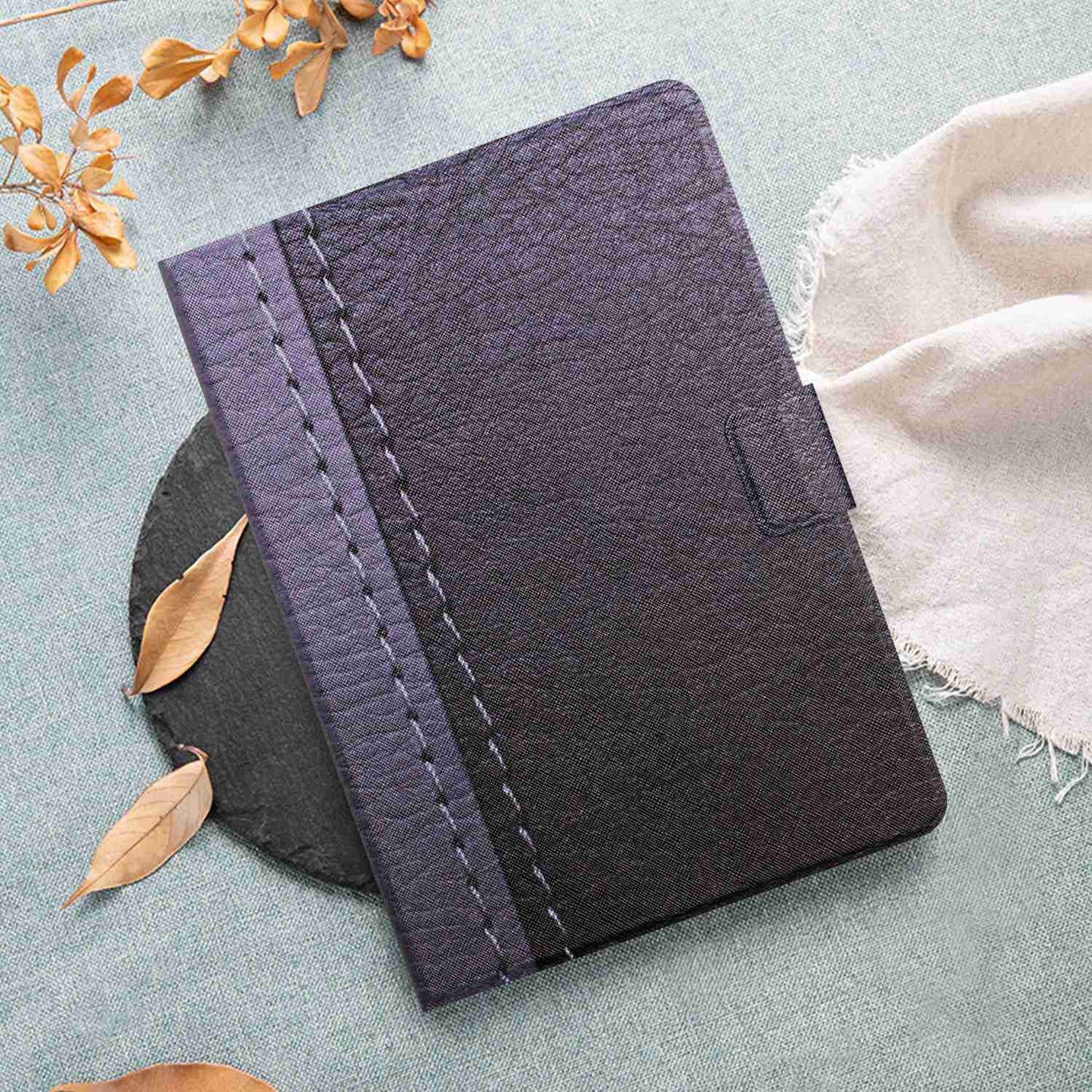 PU Leather Stand Case for Lenovo Tab P11 TB-J606F / Tab P11 5G, Bi-color Splicing Card Slots Protective Tablet Cover