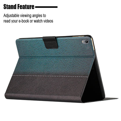 PU Leather Stand Case for Lenovo Tab P11 TB-J606F / Tab P11 5G, Bi-color Splicing Card Slots Protective Tablet Cover