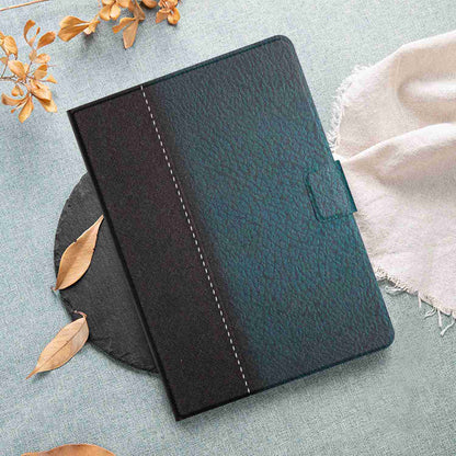 PU Leather Stand Case for Lenovo Tab P11 TB-J606F / Tab P11 5G, Bi-color Splicing Card Slots Protective Tablet Cover