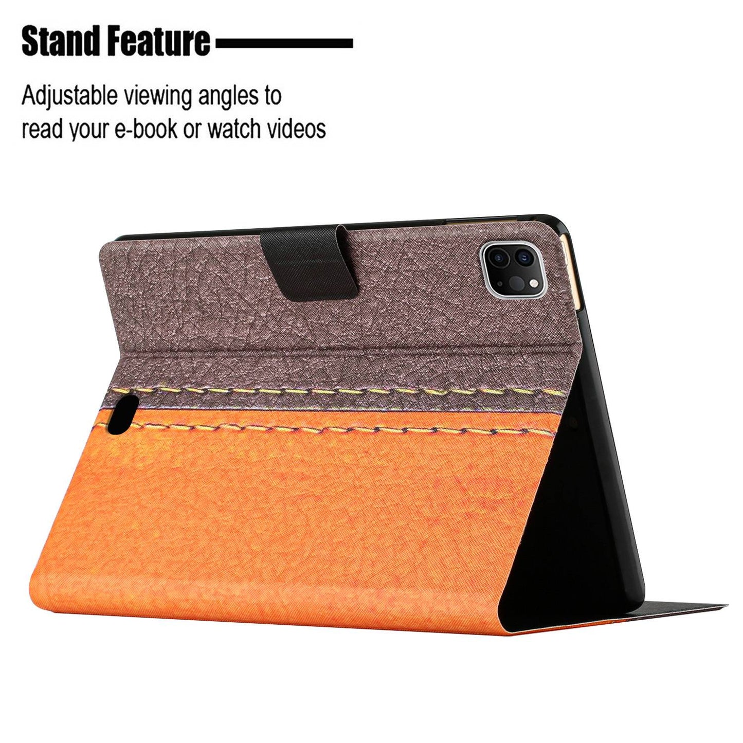 For iPad Pro 11-inch (2018) / (2020) / iPad Air (2022) / (2020) Bi-color Splicing Stand Card Holder Leather Tablet Case Auto Wake / Sleep Cover