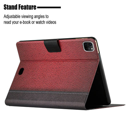 For iPad Pro 11-inch (2018) / (2020) / iPad Air (2022) / (2020) Bi-color Splicing Stand Card Holder Leather Tablet Case Auto Wake / Sleep Cover