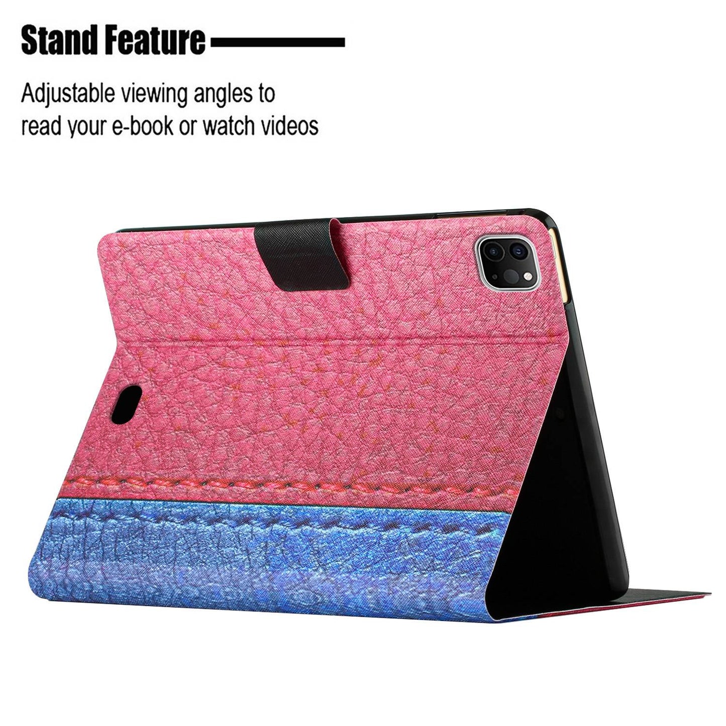 For iPad Pro 11-inch (2018) / (2020) / iPad Air (2022) / (2020) Bi-color Splicing Stand Card Holder Leather Tablet Case Auto Wake / Sleep Cover