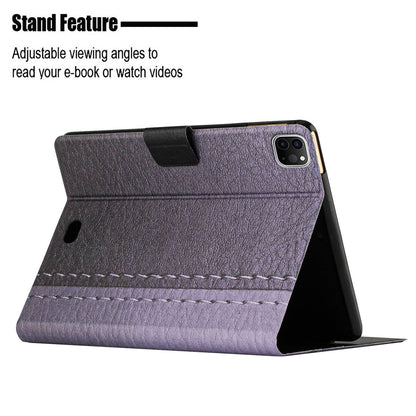 For iPad Pro 11-inch (2018) / (2020) / iPad Air (2022) / (2020) Bi-color Splicing Stand Card Holder Leather Tablet Case Auto Wake / Sleep Cover