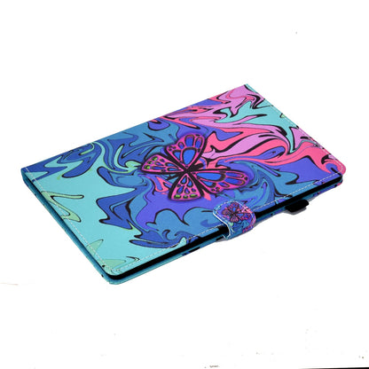 For Lenovo Tab P11 TB-J606F / Tab P11 5G Stitching Leather Stand Flip Cover Pattern Printing Card Slots Magnetic Protective Tablet Case with Pencil Holder