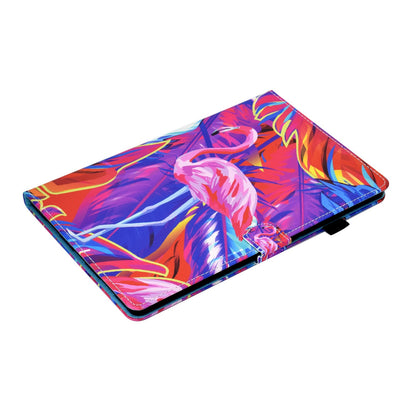 For Lenovo Tab P11 TB-J606F / Tab P11 5G Stitching Leather Stand Flip Cover Pattern Printing Card Slots Magnetic Protective Tablet Case with Pencil Holder