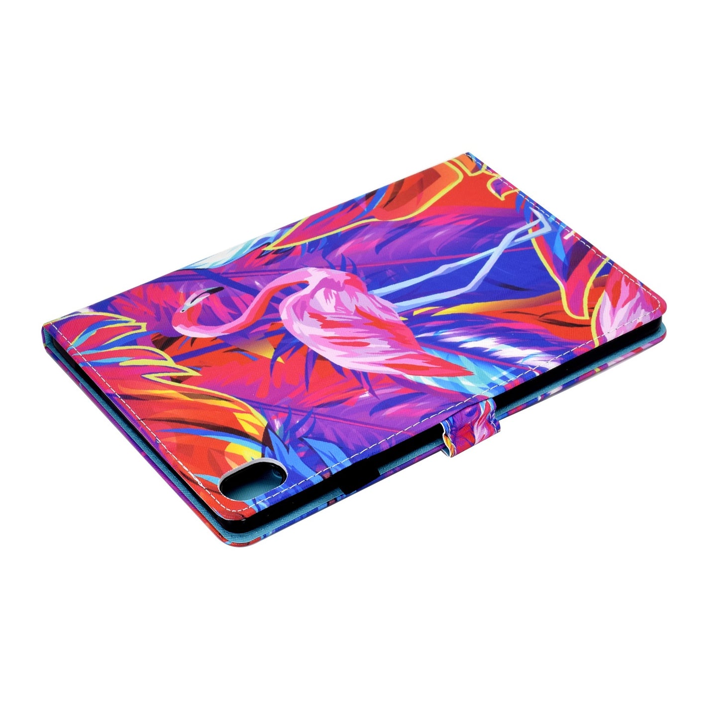 For Lenovo Tab P11 TB-J606F / Tab P11 5G Stitching Leather Stand Flip Cover Pattern Printing Card Slots Magnetic Protective Tablet Case with Pencil Holder