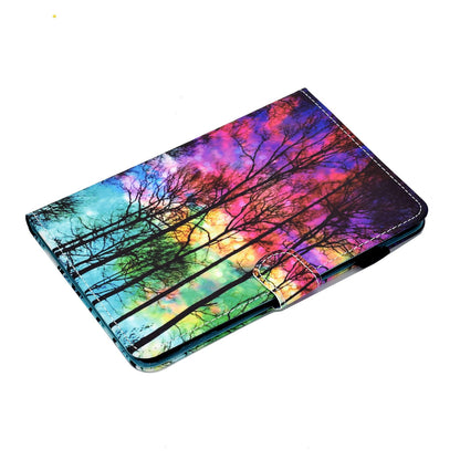 For Lenovo Tab P11 TB-J606F / Tab P11 5G Stitching Leather Stand Flip Cover Pattern Printing Card Slots Magnetic Protective Tablet Case with Pencil Holder