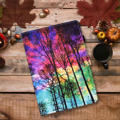 For Lenovo Tab P11 TB-J606F / Tab P11 5G Stitching Leather Stand Flip Cover Pattern Printing Card Slots Magnetic Protective Tablet Case with Pencil Holder