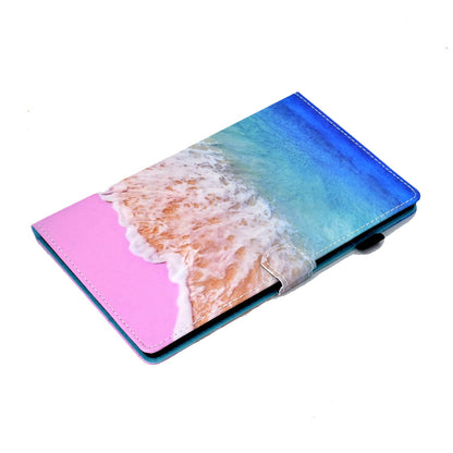 For Lenovo Tab P11 TB-J606F / Tab P11 5G Stitching Leather Stand Flip Cover Pattern Printing Card Slots Magnetic Protective Tablet Case with Pencil Holder