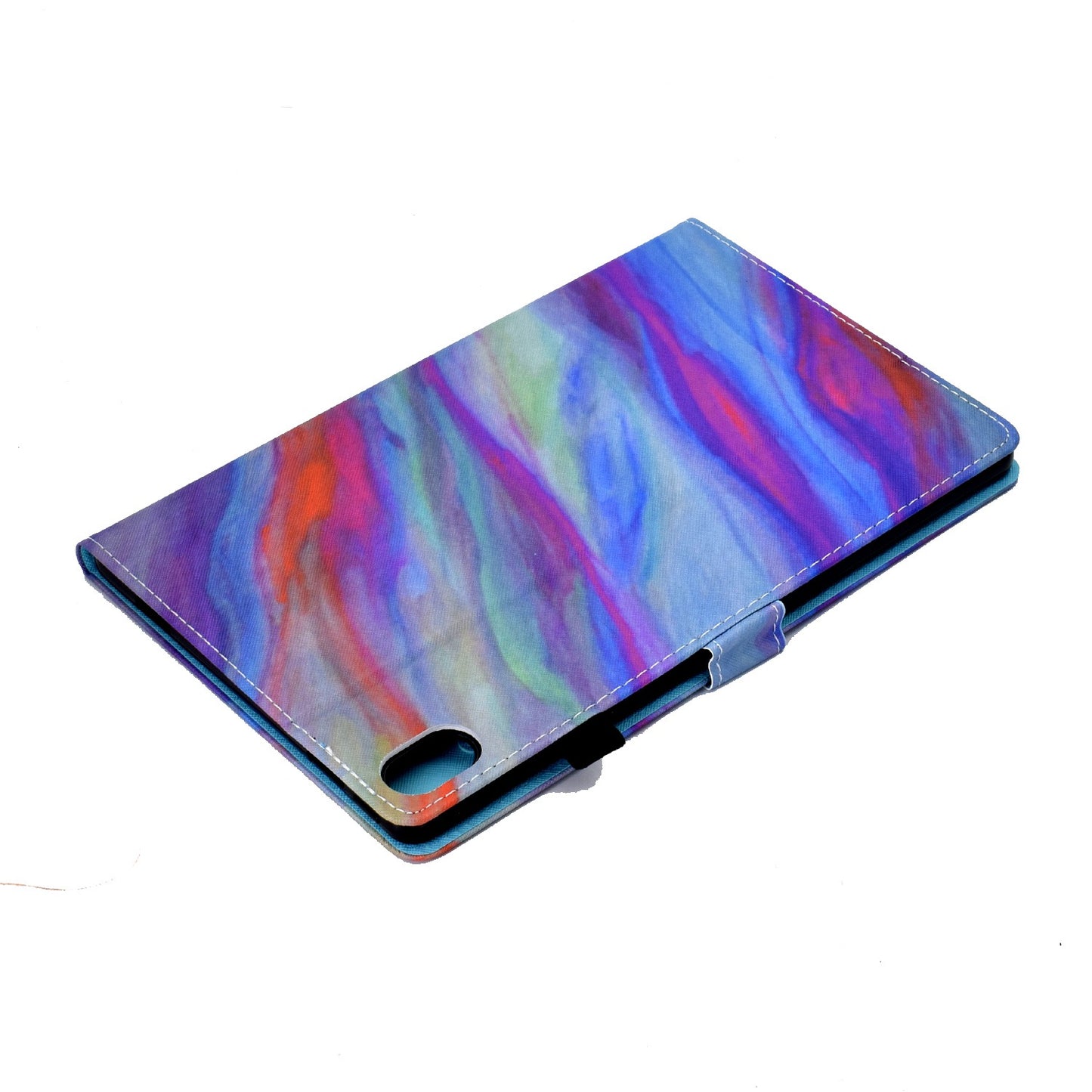 For Lenovo Tab P11 TB-J606F / Tab P11 5G Stitching Leather Stand Flip Cover Pattern Printing Card Slots Magnetic Protective Tablet Case with Pencil Holder